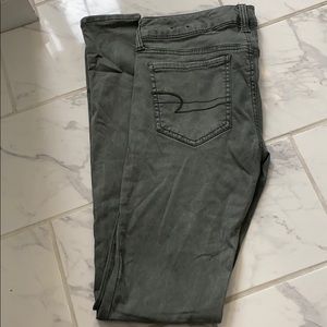 Grey Satin American Eagle Jegging